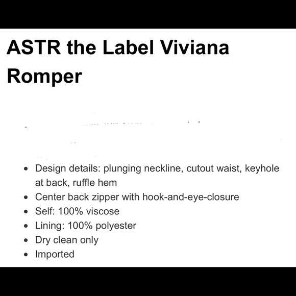 Astr the Label Viviana Romper Black Cut Out Sides - Picture 7 of 8